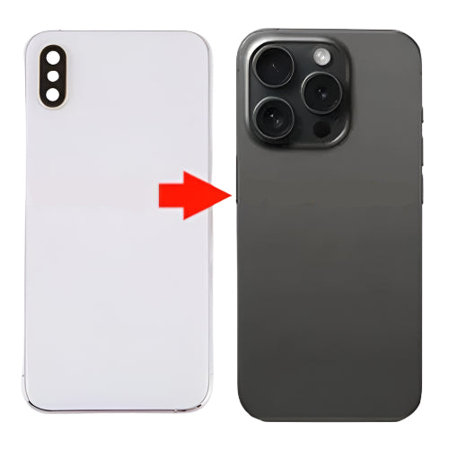 Convertor Back Panel Housing Body for Apple iPhone X Convert to Apple iPhone 15 Pro Zeespares Convertor Back Panel Housing Body for Apple iPhone X Convert to Apple iPhone 15 Pro Zeespares